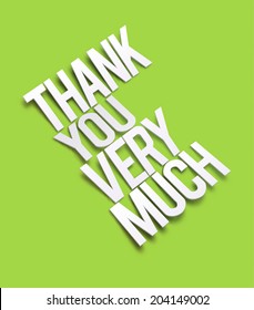 Thank You Very Much. Vector illustration for business artwork, websites, presentations.