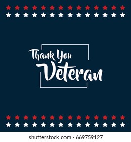 Thank You Veteran Logo Vector Template