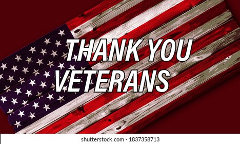 Thank You Veterans Day Banner Stock Vector (royalty Free) 1837358713 