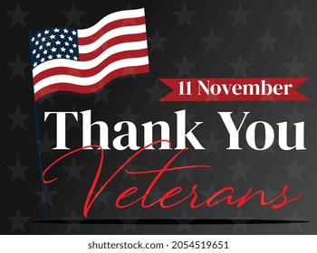 Thank you veterans. November 11th, United state of America, U.S.A veterans day design.