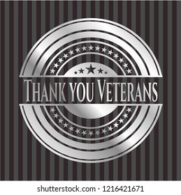 Thank you Veterans silvery badge or emblem
