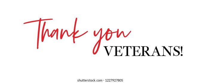 Thank you veterans! vector quote