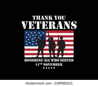 Thank you Veterans Vector T-shirt Design 