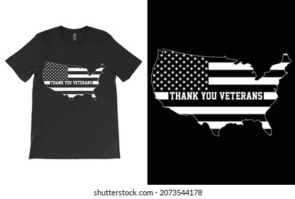 Thank You Veterans For Your Service T-Shirt Vector Design, Veteran US Flag Shirt, Veterans Day Gift, T-Shirt, Tank Top Sweatshirt, Hoodie.