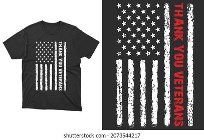 Thank You Veterans For Your Service T-Shirt Vector Design, Veteran US Flag Shirt, Veterans Day Gift, T-Shirt, Tank Top Sweatshirt, Hoodie.