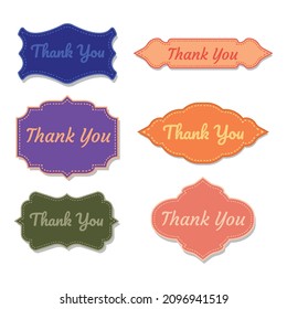 Thank you vintage frame. vector illustration