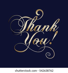 Thank you! Vintage gold  lettering.