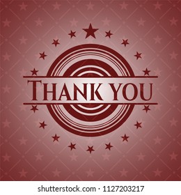 Thank you vintage red emblem