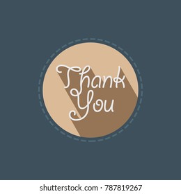 thank you vintage text vector