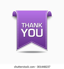 Thank You Violet Vector Icon Design