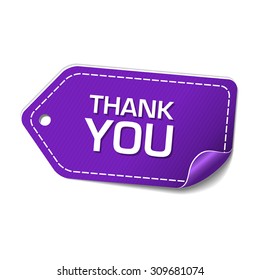 Thank You Violet Vector Icon Design