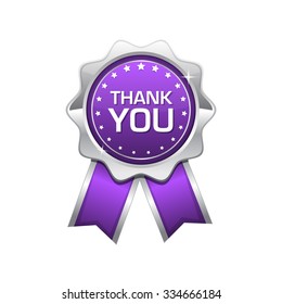 Thank You Violet Vector Icon Design