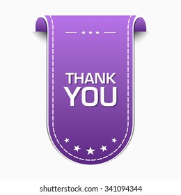 Thank You Violet Vector Icon Design