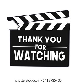 Thank you for watching isolated on white background svg