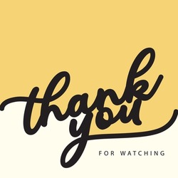 THANK YOU FOR WATCHING Retro Typography Letter, Easy To Editable File. Illustration Vector EPS 10