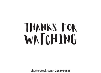 THANK YOU FOR WATCHING retro typography. Editable vector template for banner, poster, message, post. Vector illustration.  easy to editable file. EPS10 svg