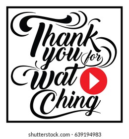 Thank You for Watching vector  svg