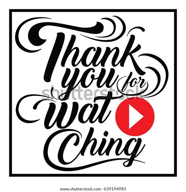 Thank You Watching Vector Stock Vector Royalty Free