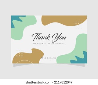 Thank you wedding card template
