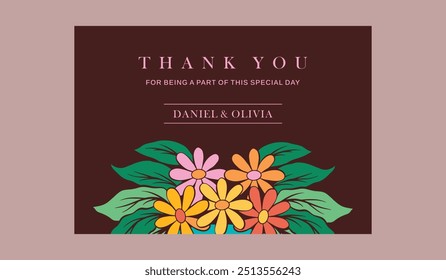 Thank you wedding card template