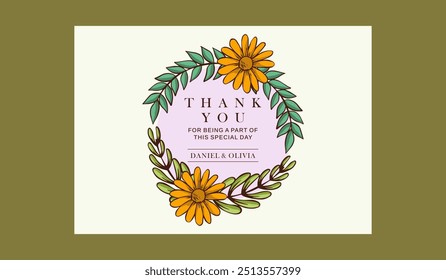 Thank you wedding card template