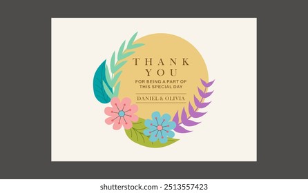 Thank you wedding card template