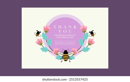 Thank you wedding card template