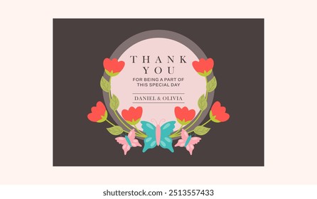 Thank you wedding card template