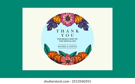 Thank you wedding card template