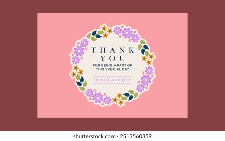 Thank you wedding card template