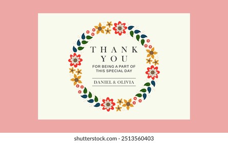 Thank you wedding card template