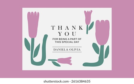 Thank you wedding card template