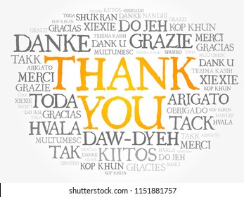 Thank You Word Cloud Background All Stock Vector (Royalty Free ...