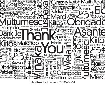 Thank You Word Cloud background  in vector format