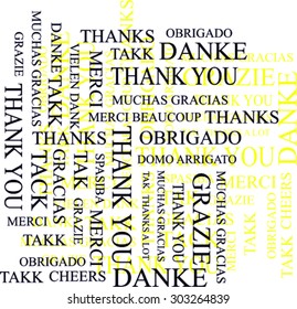 thank you word cloud background