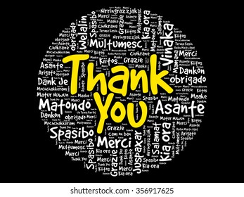 Thank You Word Cloud background in all languages