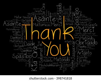 Thank You Word Cloud background in all languages