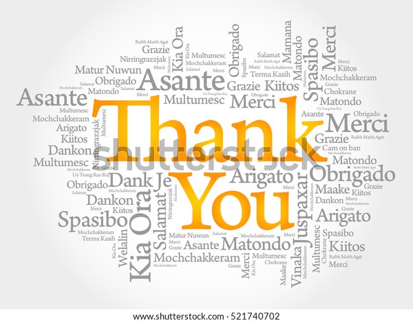 Thank You Word Cloud Background All Stock Vector (Royalty Free ...