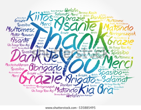 Thank You Word Cloud Background All Stock Vector (Royalty Free) 535885495