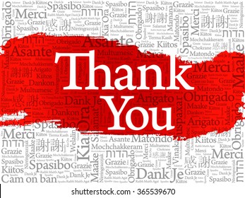 Thank You Word Cloud concept background in many languages