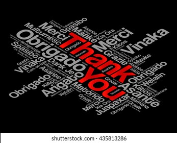 Thank You Word Cloud concept background in many languages