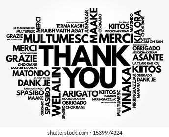 Thank You Word Cloud Different Languages Stock Vector (Royalty Free ...