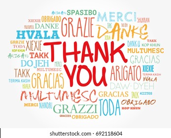 Thank You Word Cloud Different Languages Stock Vector (Royalty Free ...