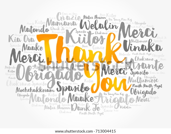 Thank You Word Cloud Different Languages Stock Vector Royalty Free