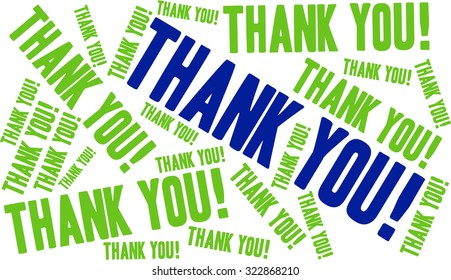 Thank You Word Cloud On a White Background.