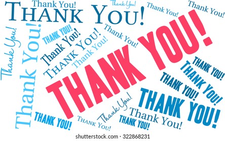 Thank You Word Cloud On a White Background.