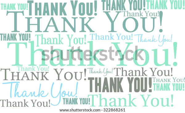 Thank You Word Cloud On White Stock Vector (Royalty Free) 322868261 ...