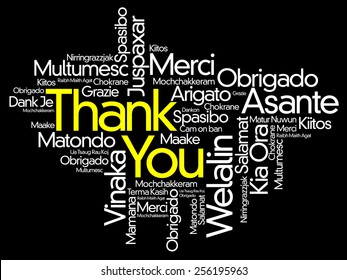 Thank You Word Cloud in vector format