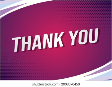 thank you word concept vector illustration with lines 3d style for social media landing page, template, ui, web, mobile app, poster, banner, flyer, background, gift card, coupon, label, wallpaper