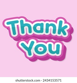 Thank You word lettering.Graphic icon. Modern calligraphy script love text. Vector illustration. Design for print on shirt, poster, banner. Lovely print for tee shirt
